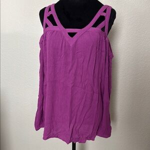 Women's Purple Strappy Top
